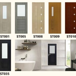 ประตูภายใน PVC  INTERLOCK ST-SMART กระจกฝ้า